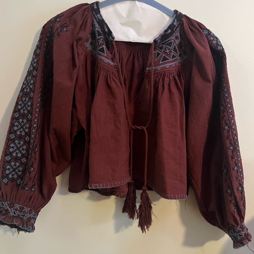 Free People embroidered top